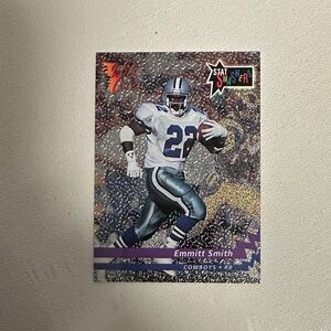 Stat Smashers Emmitt Smith Trading Card - Silver and Purple mint condition